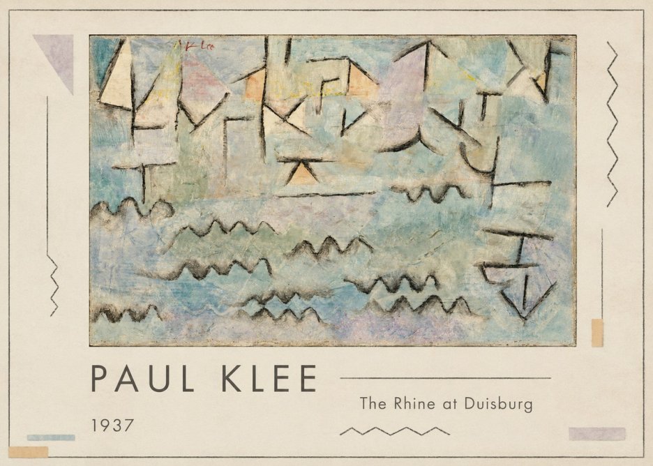 Paul Klee The Rhine at Duisburg No1 - Plakát