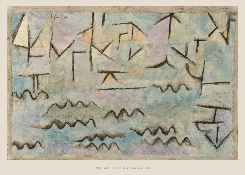 Paul Klee The Rhine at Duisburg No6 - Plakát