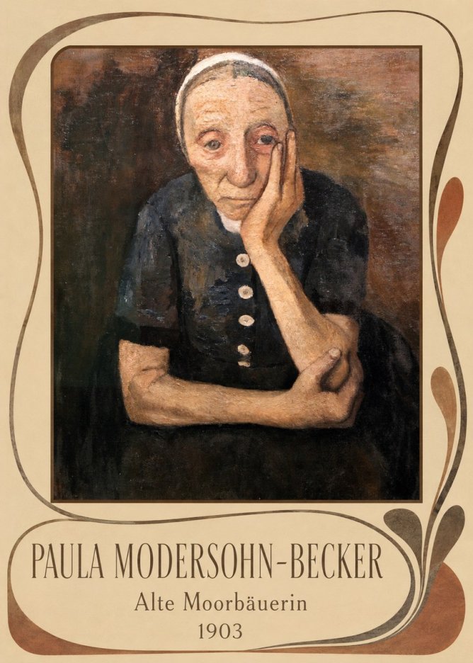 Paula Modersohn-Becker Alte Moorbäuerin No5 - Plakát