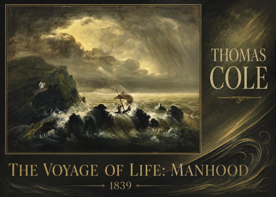 Thomas Cole The Voyage of Life: Manhood IV No2 - Plakát