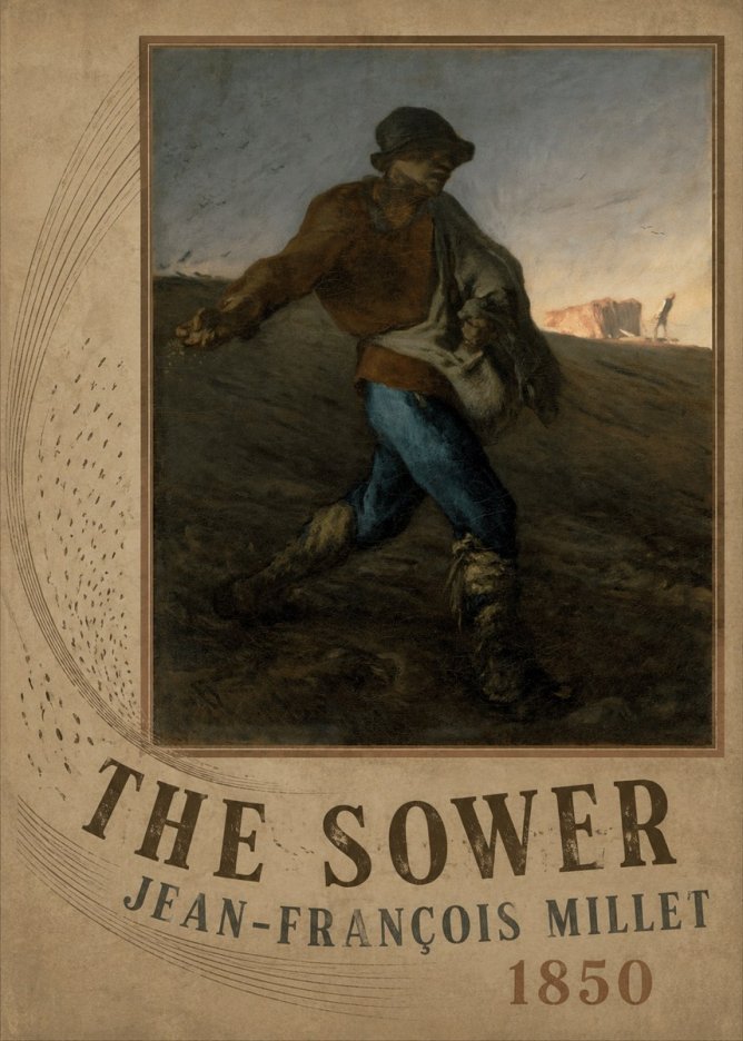Jean-François Millet The Sower II No2 - Plakát