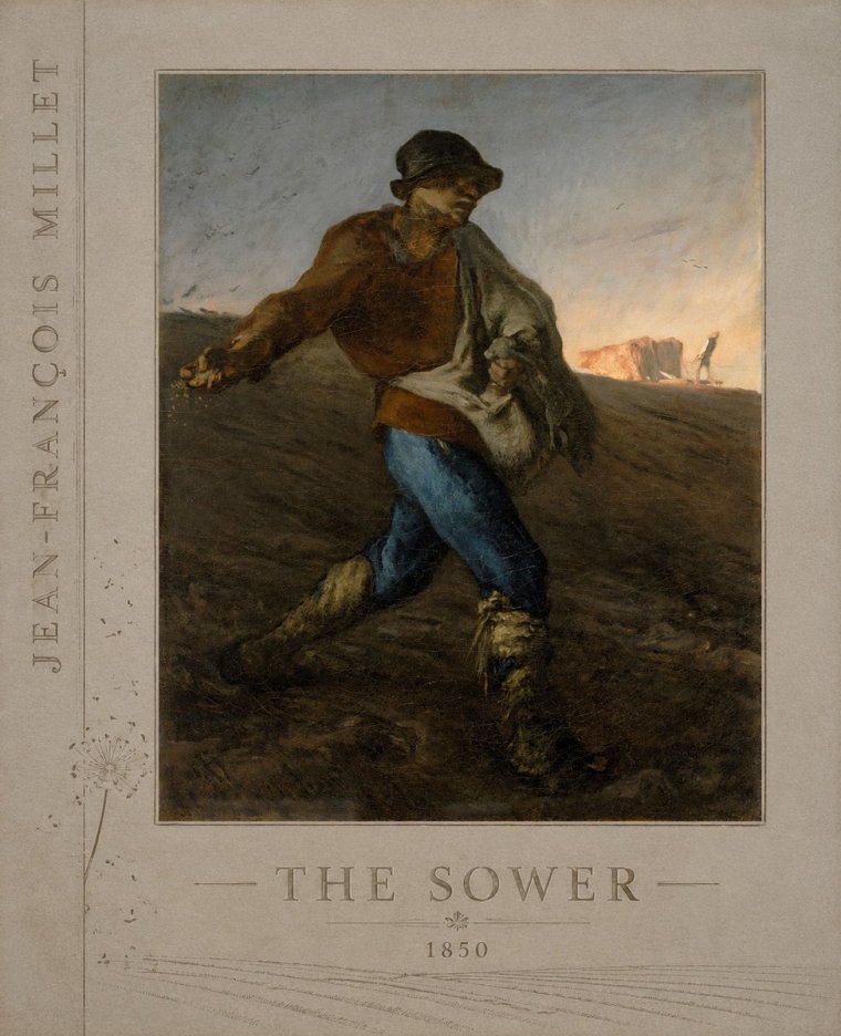 Jean-François Millet The Sower II No4 - Plakát