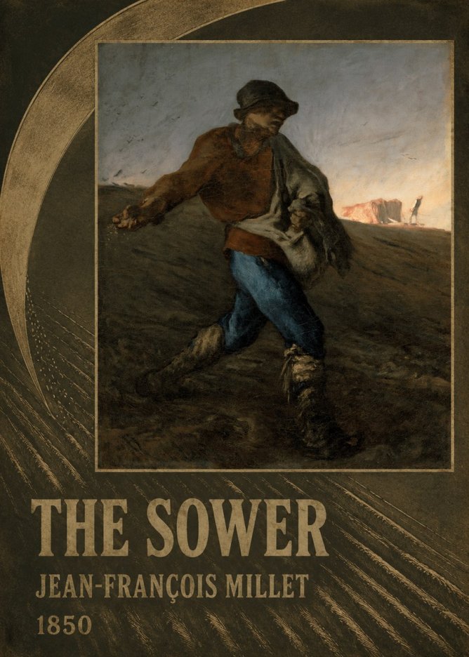 Jean-François Millet The Sower II No5 - Plakát
