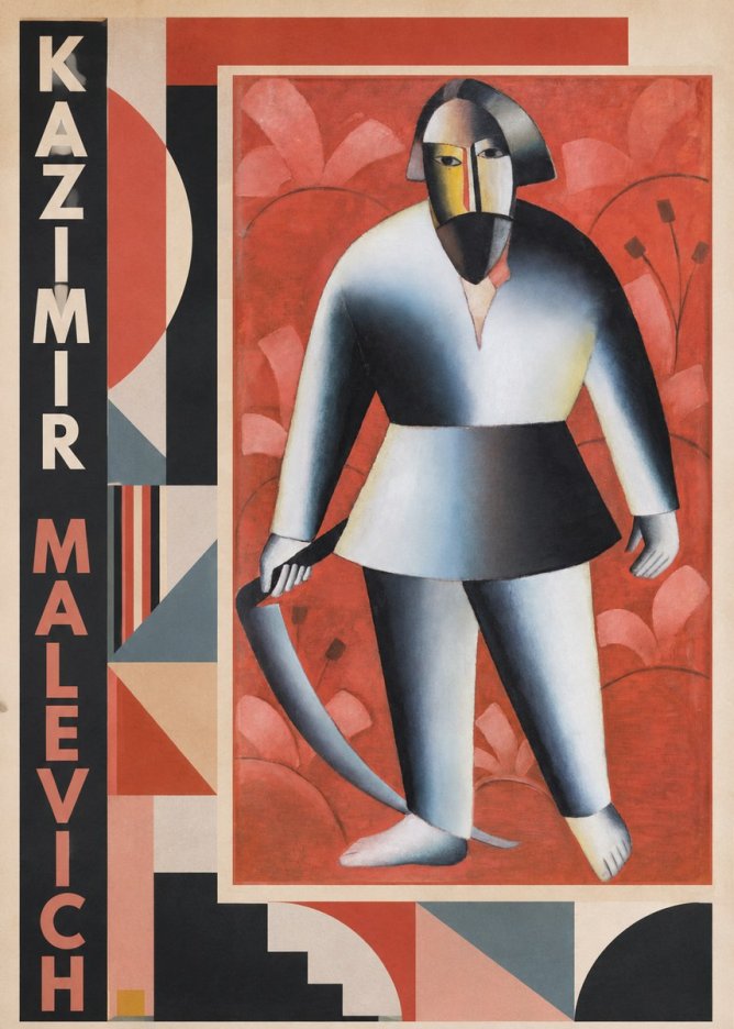 Kazimir Malevich Peasant with Scythe No2 - Plakát
