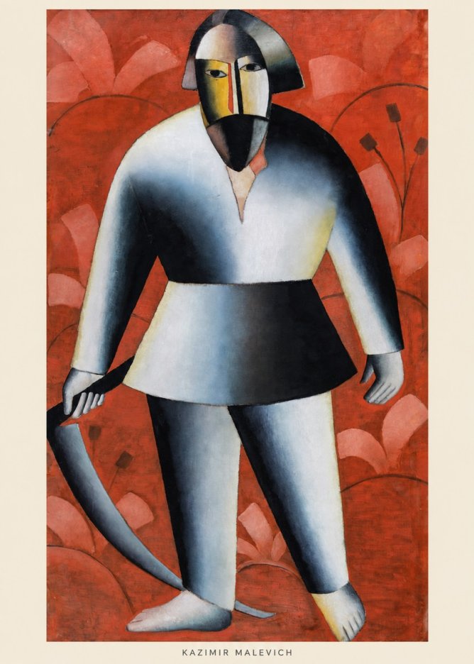 Kazimir Malevich Peasant with Scythe No5 - Plakát