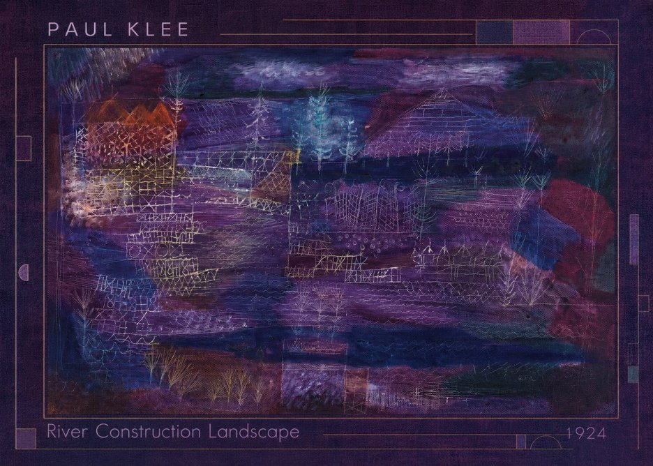 Paul Klee River Construction Landscape No1 - Plakát