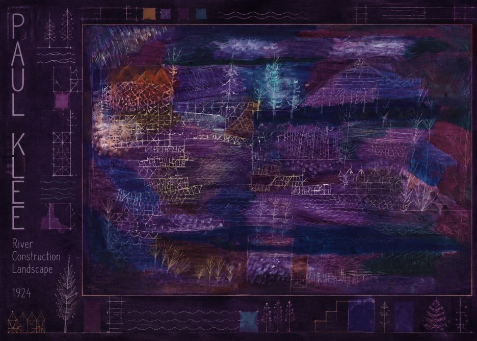 Paul Klee River Construction Landscape No3 - Plakát