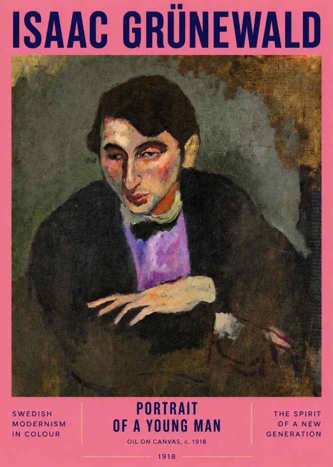 Isaac Grünewald Portrait of a Young Man No2 - Plakát