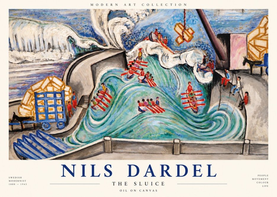 Nils Dardel The Sluice No1 - Plakát