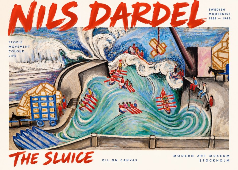 Nils Dardel The Sluice No2 - Plakát