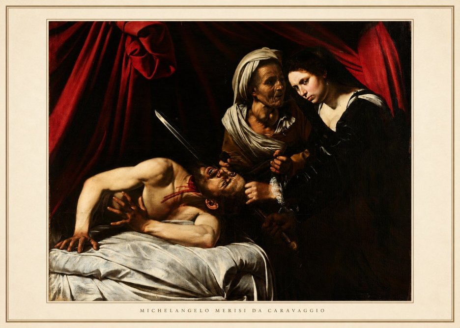 Michelangelo Merisi da Caravaggio Judith Beheading Holofernes III No4 - Plakát