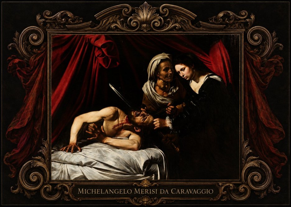 Michelangelo Merisi da Caravaggio Judith Beheading Holofernes III No5 - Plakát