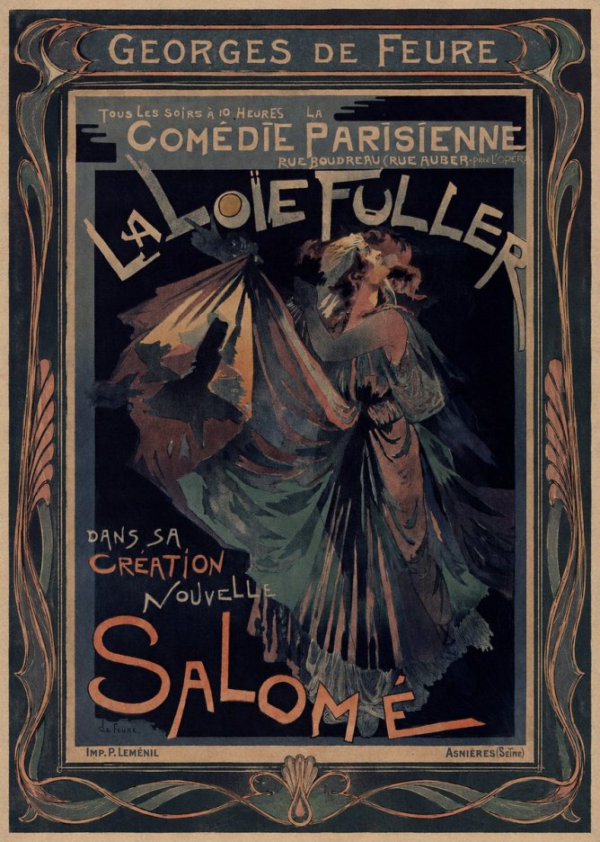Georges de Feure La Loïe Fuller - Salomé III No1 - Plakát