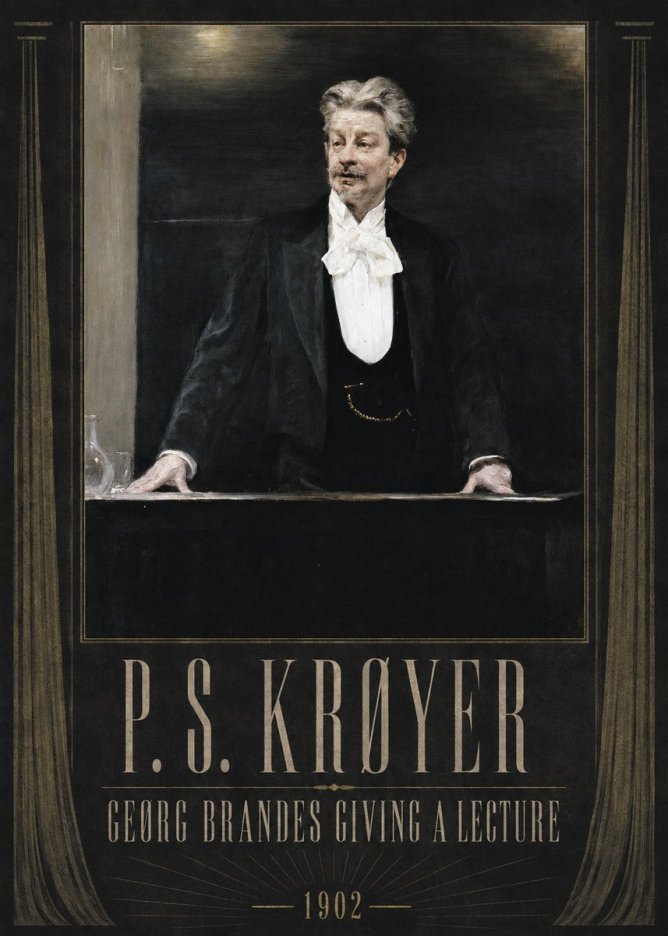 P.S. Krøyer Georg Brandes Giving a Lecture No5 - Plakát