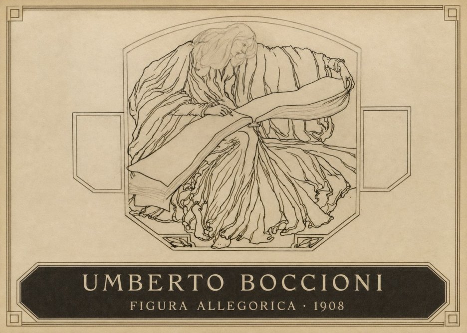 Umberto Boccioni Figura Allegorica No3 - Plakát