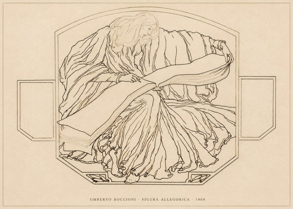 Umberto Boccioni Figura Allegorica No5 - Plakát