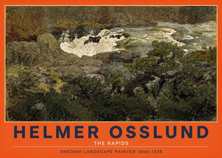 Helmer Osslund The Rapids No2 - Plakát