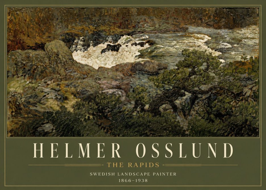Helmer Osslund The Rapids No3 - Plakát