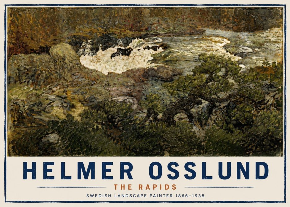 Helmer Osslund The Rapids No4 - Plakát
