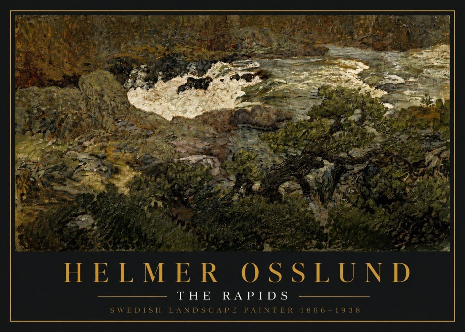 Helmer Osslund The Rapids No5 - Plakát