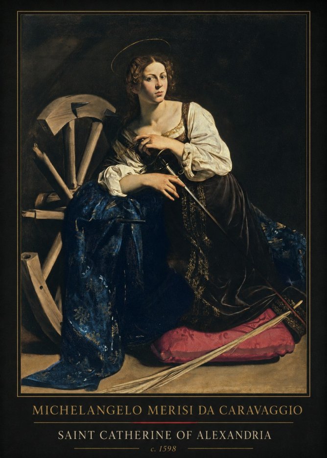 Michelangelo Merisi da Caravaggio Saint Catherine of Alexandria II No1 - Plakát