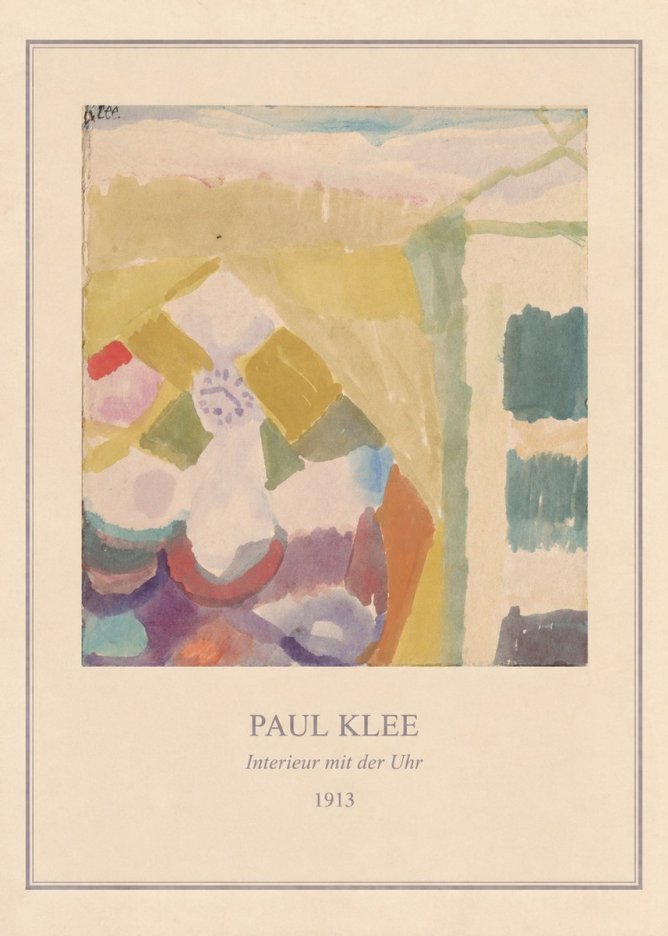 Paul Klee Interieur Mit Der Uhr I No3 - Plakát