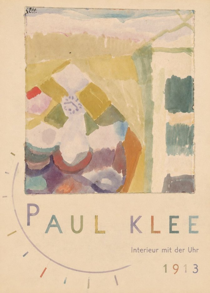 Paul Klee Interieur Mit Der Uhr I No5 - Plakát