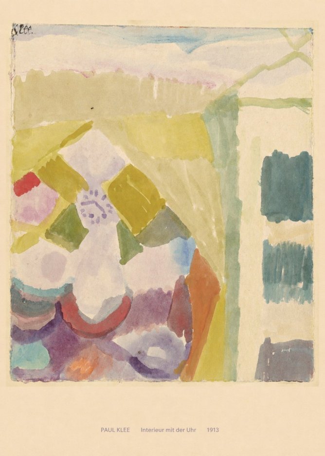 Paul Klee Interieur Mit Der Uhr I No6 - Plakát