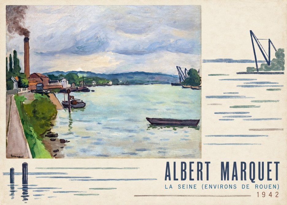Albert Marquet La Seine (Environs De Rouen) No4 - Plakát