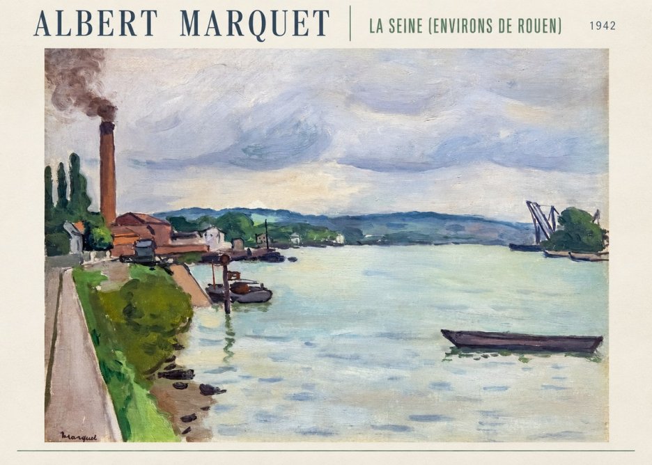 Albert Marquet La Seine (Environs De Rouen) No6 - Plakát