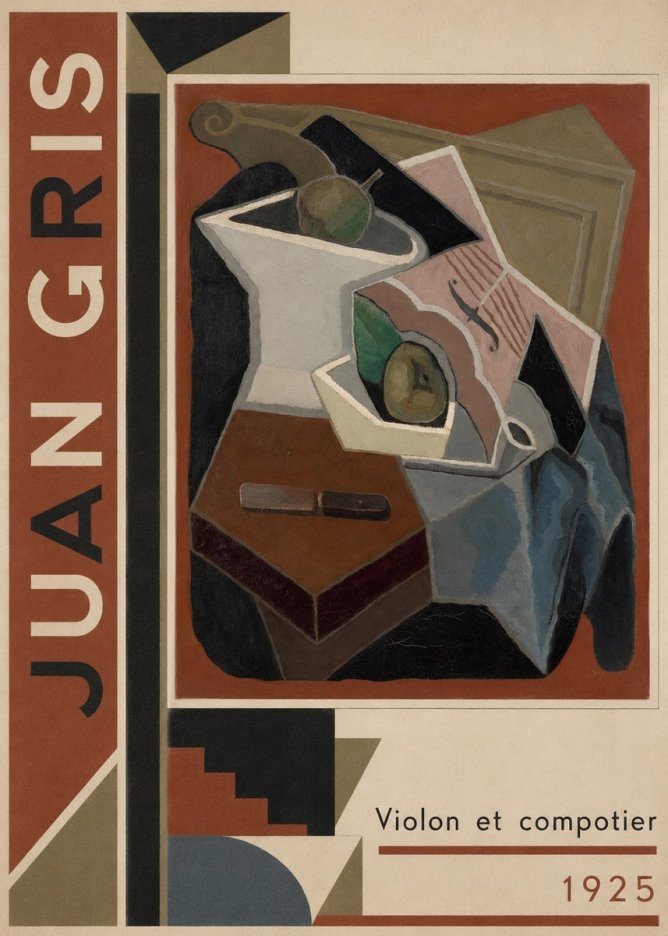 Juan Gris Violon Et Compotier No2 - Plakát