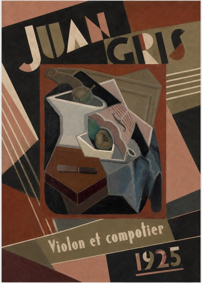 Juan Gris Violon Et Compotier No4 - Plakát