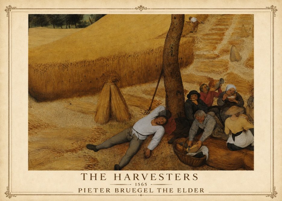 Pieter Bruegel The Harvesters V No1 - Plakát