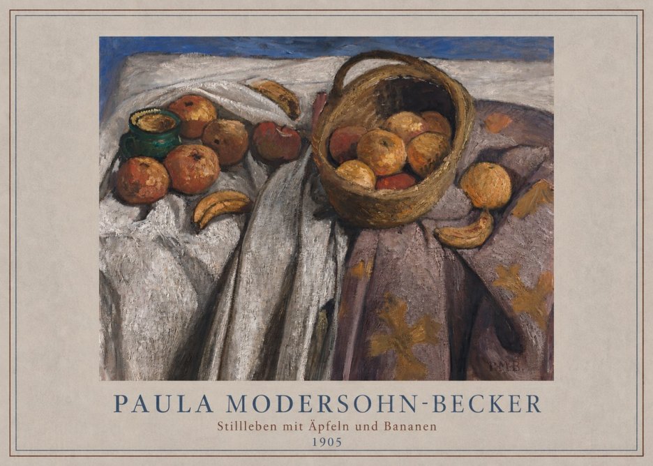 Paula Modersohn-Becker Stillleben Mit Äpfeln Und Bananen No2 - Plakát