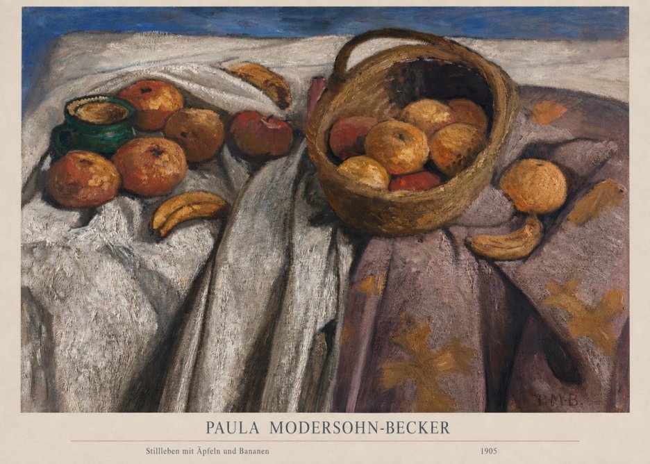 Paula Modersohn-Becker Stillleben Mit Äpfeln Und Bananen No6 - Plakát