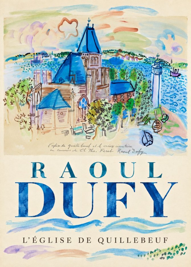 Raoul Dufy L'église De Quillebeuf No3 - Plakát