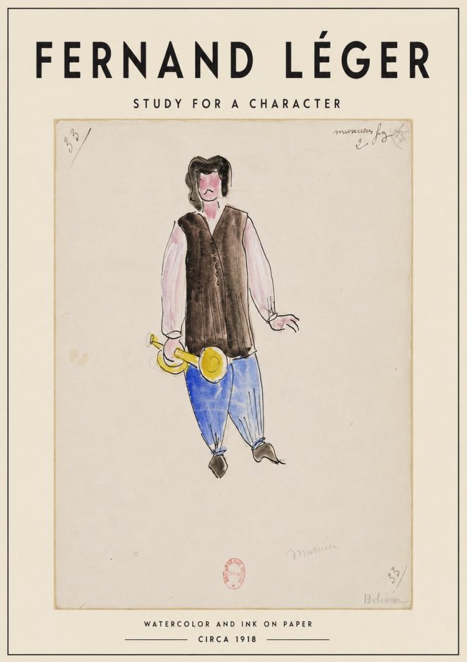 Fernand Léger Study for a Character I No4 - Plakát
