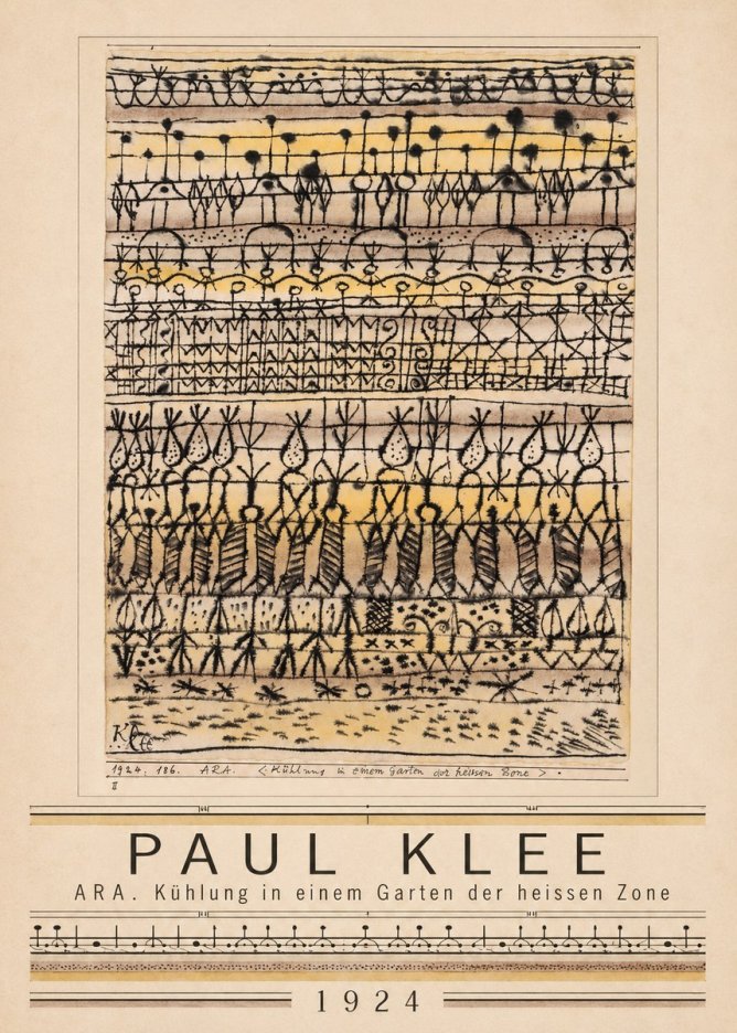Paul Klee Ara. Kühlung in Einem Garten Der Heissen Zone No1 - Plakát