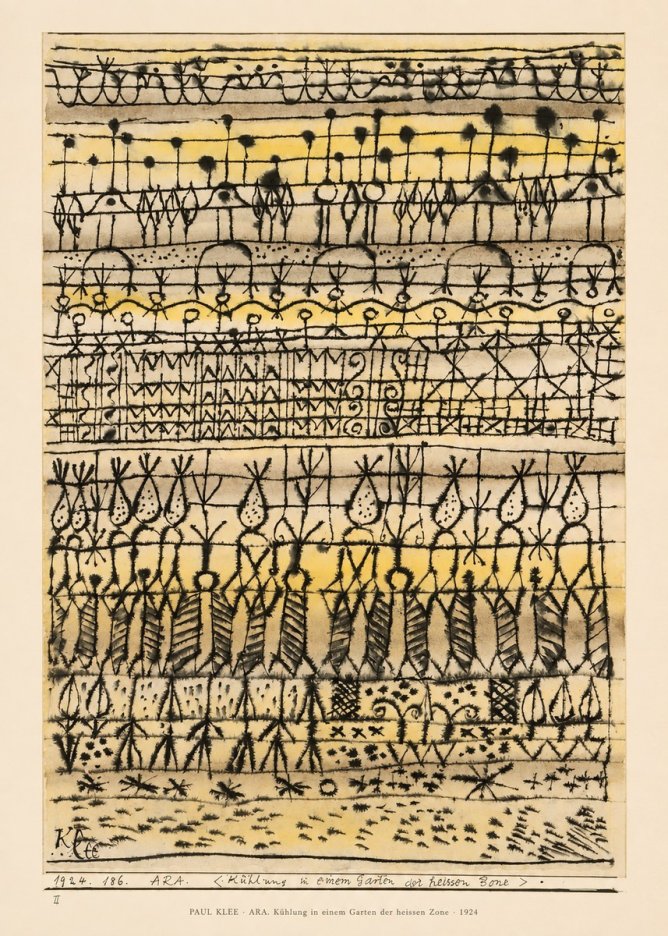 Paul Klee Ara. Kühlung in Einem Garten Der Heissen Zone No6 - Plakát