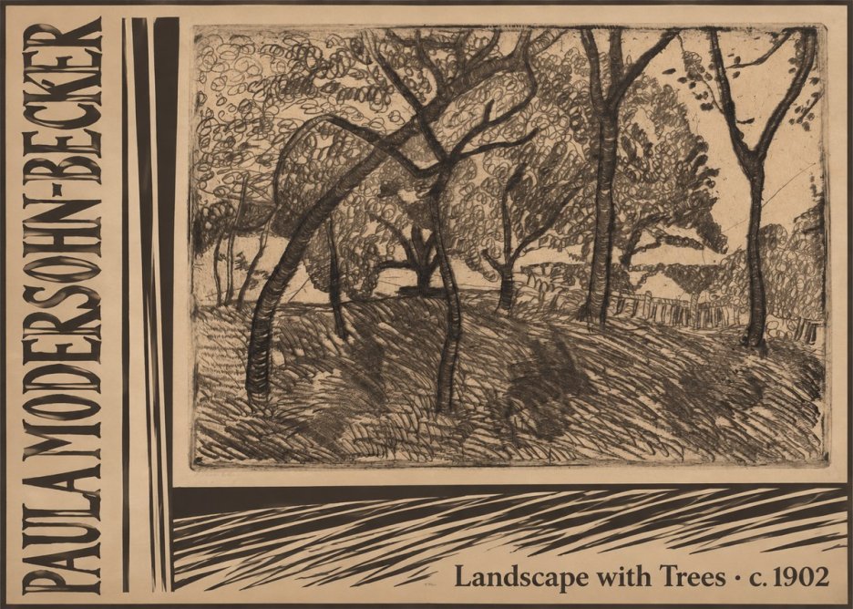 Paula Modersohn-Becker Landscape with Trees No3 - Plakát