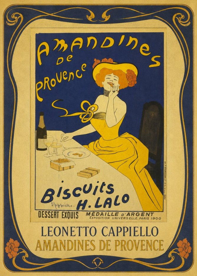 Leonetto Cappiello Amandines De Provence Biscuits H. Lalo III No1 - Plakát