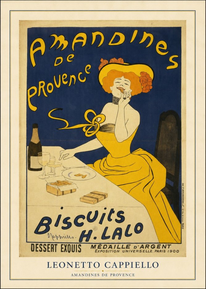 Leonetto Cappiello Amandines De Provence Biscuits H. Lalo III No4 - Plakát