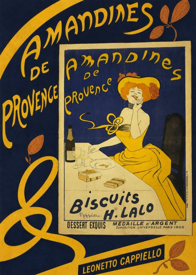Leonetto Cappiello Amandines De Provence Biscuits H. Lalo III No5 - Plakát