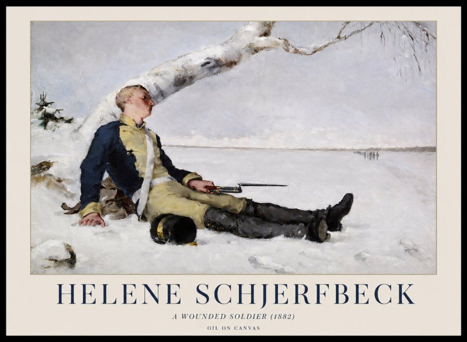 Helene Schjerfbeck A Wounded Soldier (1882) No1 - Plakát