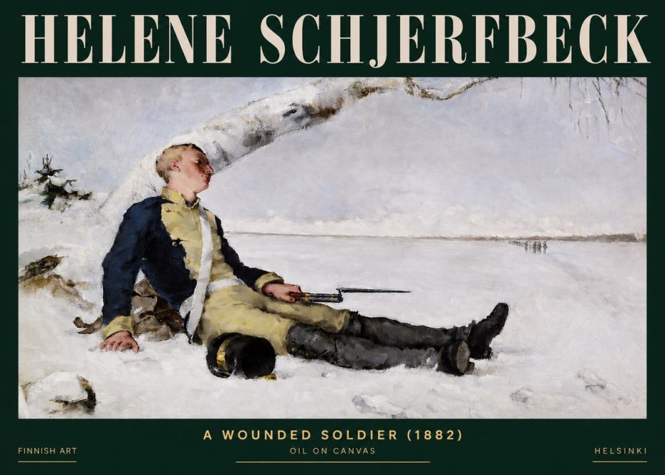 Helene Schjerfbeck A Wounded Soldier (1882) No3 - Plakát