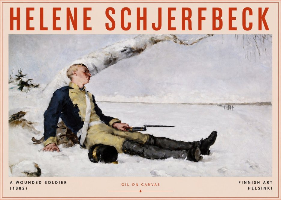 Helene Schjerfbeck A Wounded Soldier (1882) No5 - Plakát