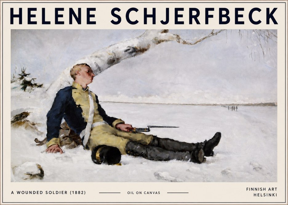 Helene Schjerfbeck A Wounded Soldier (1882) No6 - Plakát