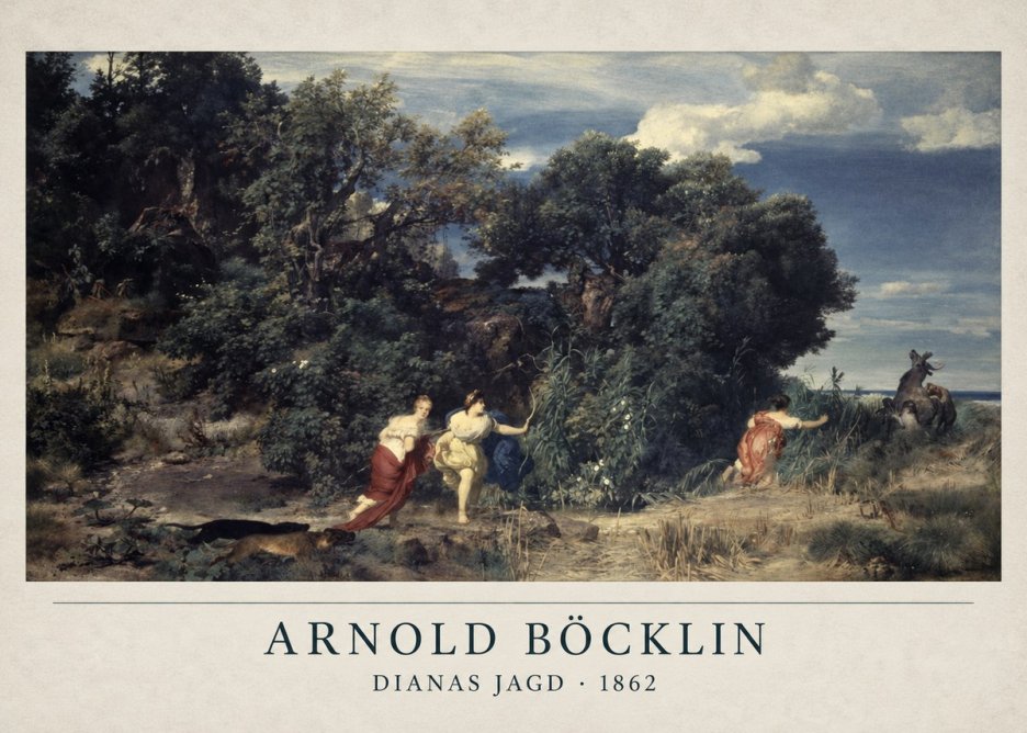 Arnold Böcklin Dianas Jagd No2 - Plakát