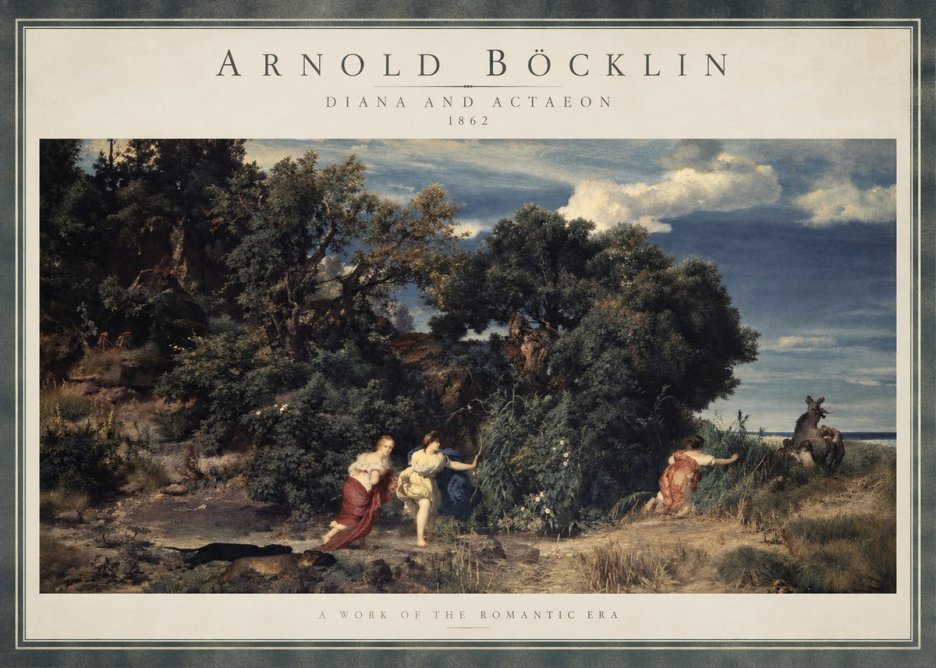 Arnold Böcklin Dianas Jagd No4 - Plakát