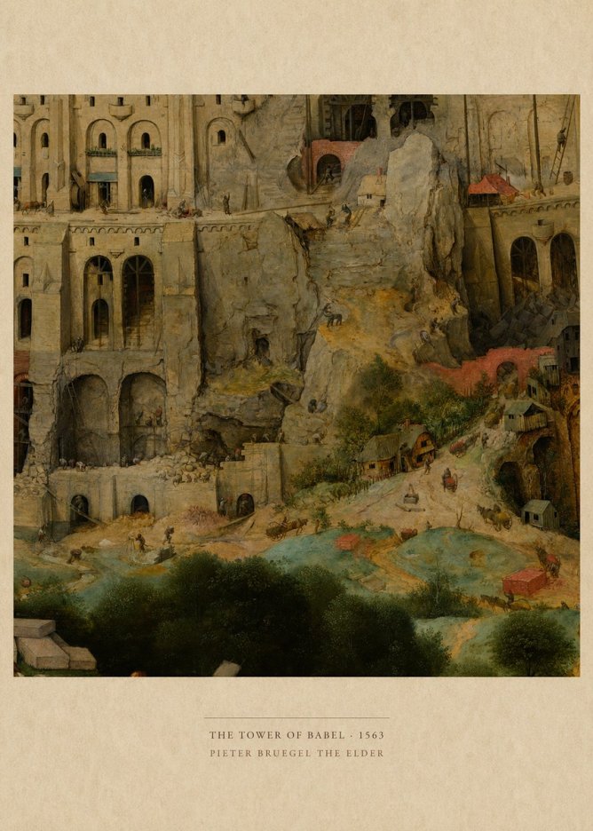 Pieter Bruegel The Tower of Babel XVII No6 - Plakát